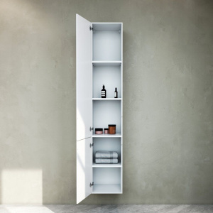 Купить Шкаф-пенал AM.PM Gem L белый глянец, подвесной в Москве с доставкой Шкаф-пенал AM.PM Gem L белый глянец, подвесной