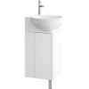 Тумба с раковиной Aqwella Porto 45 угловая, белая, фурнитура белая