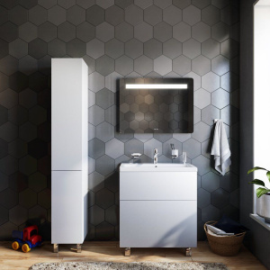 Купить Шкаф-пенал AM.PM Gem L белый глянец, напольный в Москве с доставкой Шкаф-пенал AM.PM Gem L белый глянец, напольный