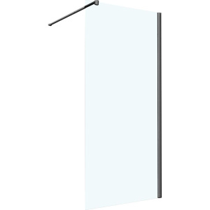 Душевая перегородка Vincea Walk-in VSW-1H100CLGM 100 см, профиль вороненая сталь, стекло прозрачное