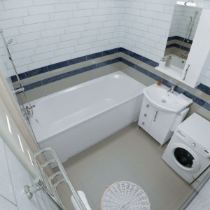 Акриловая ванна Triton Дина 170x75 см, с каркасом