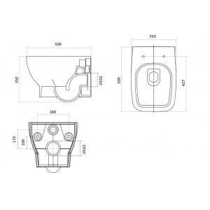 Унитаз подвесной с сиденьем Santek Нео 1.WH30.2.410