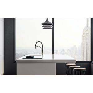 Смеситель для кухни Lemark Bronx LM3761GM графит с гибким изливом