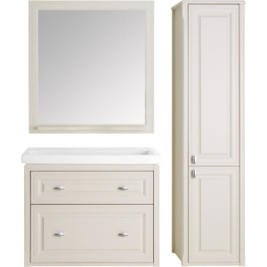 Купить Зеркало ASB-Woodline Кастелло 80 бежевое, с полкой в Москве с доставкой Зеркало ASB-Woodline Кастелло 80 бежевое, с полкой