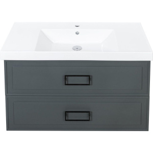 Тумба с раковиной La Fenice Cubo Twin 100 серая