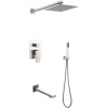 Душевой комплект РМС Sus129 SUS129-2S С ВНУТРЕННЕЙ ЧАСТЬЮ, для ванны с душем, нержавеющая сталь