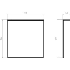 Зеркало ASB-Mebel Коста 80 ясень белый