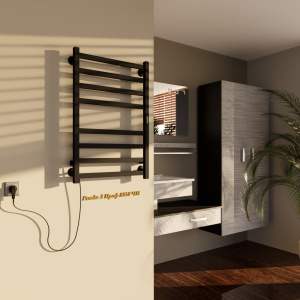Полотенцесушитель электрический Altasan РондаПроф 3 80х50 черный муар