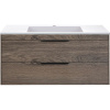 Тумба с раковиной Vincea Chiara 2D 100, 2 ящика, темный дуб, с белой раковиной