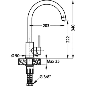 Смеситель для кухни Alveus Kati 1129177