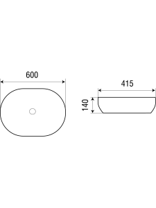 Раковина накладная 600х415х140 WeltWasser ELBACH 2192 (10000003859)