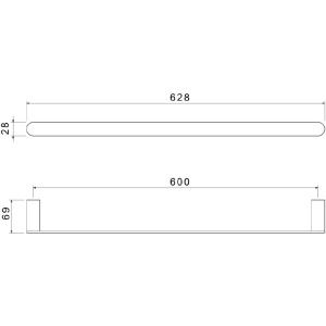 Полотенцедержатель Aquatek Лира AQ4414CR хром