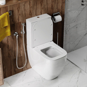 Купить Унитаз-компакт Ceruttispa Chika 8708 безободковый, с микролифтом в Москве с доставкой Унитаз-компакт Ceruttispa Chika 8708 безободковый, с микролифтом