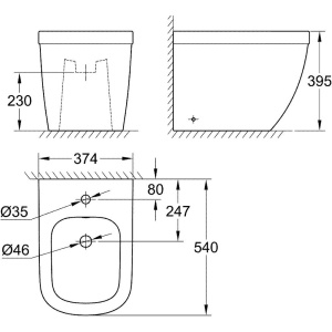 Купить Биде напольное Grohe Euro Ceramic 39340000 в Москве с доставкой Биде напольное Grohe Euro Ceramic 39340000