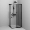 Душевой уголок AM.PM Func W84G-403-9090-BТ 90х90 см, профиль черный матовый