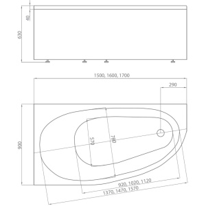 Купить Акриловая ванна Aquatek Дива 150x90 DIV150-0000001 левая в Москве с доставкой Акриловая ванна Aquatek Дива 150x90 DIV150-0000001 левая