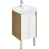 Мебель для ванной AQUATON Сканди 45 белая глянцевая, дуб рустикальный