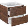 Тумба с раковиной Vincea Paola 60 темный дуб, белая раковина