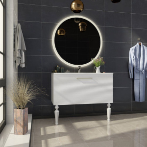 Тумба с раковиной Sanvit Эмми 3Д 100 белая