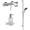 Смеситель для ванны с душем Hansgrohe Vivenis 75420000 + Душевой гарнитур 24170000 + Дозатор 41745000