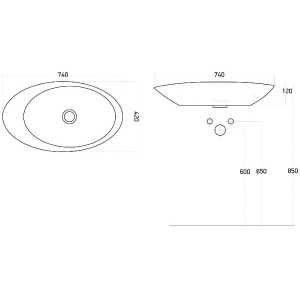 Купить Раковина STWORKI 75 3074-KL в Москве с доставкой Раковина STWORKI 75 3074-KL
