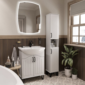 Купить Шкаф-пенал DIWO Сочи 30, белый в Москве с доставкой Шкаф-пенал DIWO Сочи 30, белый