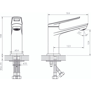 Смеситель для раковины Rush Socotra ST1235-11