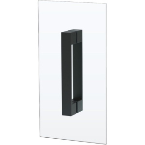 Душевая дверь в нишу Vegas Glass ZP NOVO 155 02М 01 155 см, профиль матовый черный, стекло прозрачное