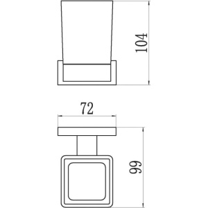 Стакан BELZ B902 B90206 хром