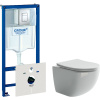 Комплект Унитаз подвесной Ceramicanova Forma CN3009 безободковый + Инсталляция Grohe Rapid SL 38772001 3 в 1 с кнопкой смыва + Шумоизоляция 37131000