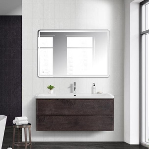 Тумба с раковиной BelBagno Albano 120 подвесная, rovere nature grigio, белая глянцевая раковина