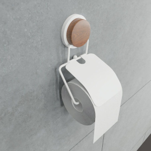 Держатель туалетной бумаги Fixsen Magic White FX-47010 с крышкой