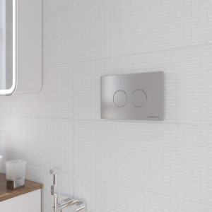 Купить Кнопка смыва STWORKI Хельсинки 500473 хром матовая в Москве с доставкой Кнопка смыва STWORKI Хельсинки 500473 хром матовая