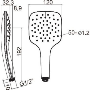 Душевая лейка Ravak Air 959.10 белая