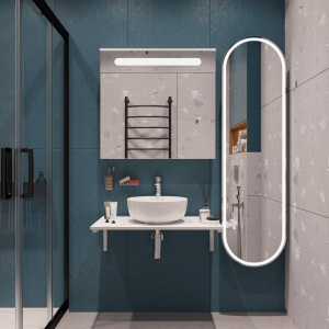 Купить Столешница с раковиной DIWO Элиста 80 белый мрамор, с раковиной Moduo 40 RING в Москве с доставкой Столешница с раковиной DIWO Элиста 80 белый мрамор, с раковиной Moduo 40 RING