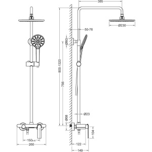 Душевая стойка Timo Anni SX-2710/03