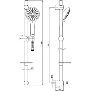 Купить Душевой гарнитур E.C.A. Logika 102146027EX хром в Москве с доставкой Душевой гарнитур E.C.A. Logika 102146027EX хром