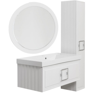 Купить Зеркало круглое La Fenice Terra 65 белое матовое в Москве с доставкой Зеркало круглое La Fenice Terra 65 белое матовое