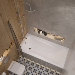 Чугунная ванна Jacob Delafon Repos 170x80 см, с ножками P