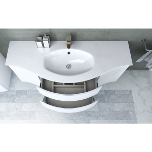 Тумба с раковиной Cezares Vague 140 bianco lucido