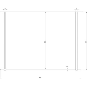 Душевая перегородка Ravak Walk-In Free 160 + кронштейн 90 см, хром 2 шт