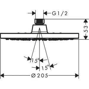 Купить Верхний душ Hansgrohe Vernis Blend 26271670 черный в Москве с доставкой Верхний душ Hansgrohe Vernis Blend 26271670 черный