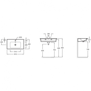 Раковина подвесная Jacob Delafon Vox 85 EXAE112-Z-00 белая