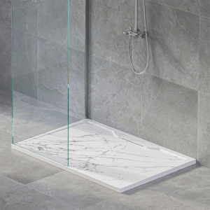 Поддон для душа RGW Stone Tray STE MW 100x80, белый мрамор