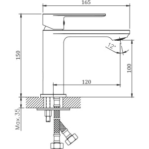 Смеситель для раковины BELZ B10678 хром