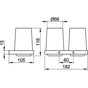 Купить Стакан Keuco Edition 11 11151039000 двойной, бронза шлифованная в Москве с доставкой Стакан Keuco Edition 11 11151039000 двойной, бронза шлифованная