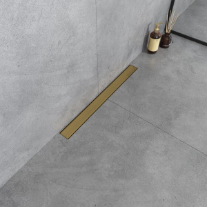 Душевой трап (лоток) Boheme Premium Linear 60 см, матовое золото