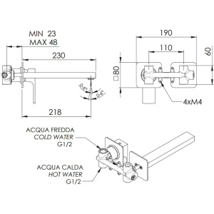 Купить Смеситель для раковины Remer Absolute AU15PLBG золотой брашированный, С ВНУТРЕННЕЙ ЧАСТЬЮ в Москве с доставкой Смеситель для раковины Remer Absolute AU15PLBG золотой брашированный, С ВНУТРЕННЕЙ ЧАСТЬЮ
