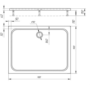 Душевой поддон Aquatek 110x90 DPA-0000010