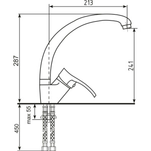 Смеситель для кухни Ulgran U-001 -302 песочный